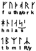 Illustrasjon over yngre runer