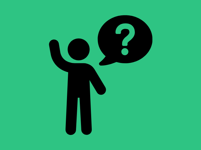  Illustration of person with question mark.
